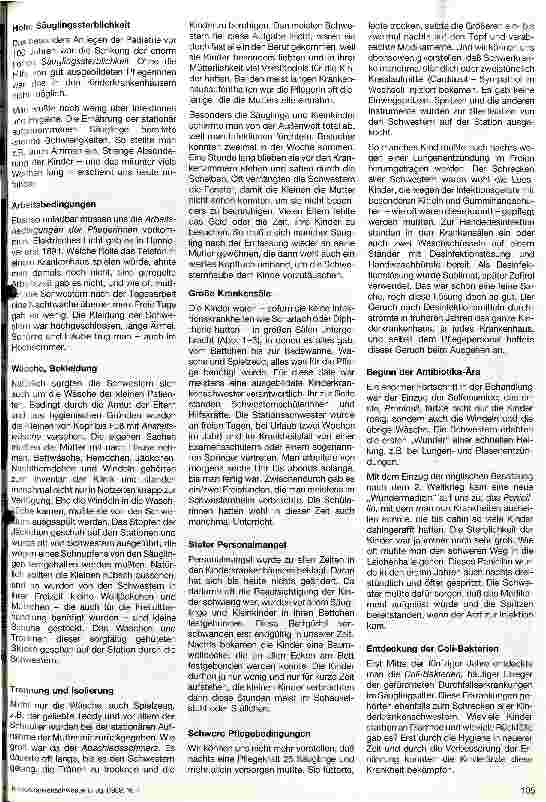 Vorschauseite 3: Kinderkrankenpflege - einst und heute