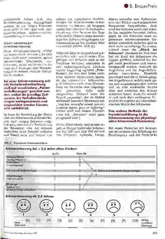 Vorschauseite 4: B. Braun-Preis 98 Möglichkeiten und Grenzen der Schmerztherapie