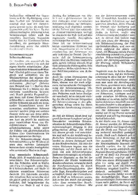 Vorschauseite 5: B. Braun-Preis 98 Möglichkeiten und Grenzen der Schmerztherapie