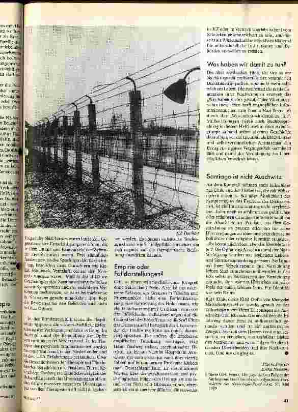 Vorschauseite 2: Zur Bewältigung des Nichtbewältigbaren Psychische Spätfolgen des Nazi-Terrors - Ein Tagungsbericht