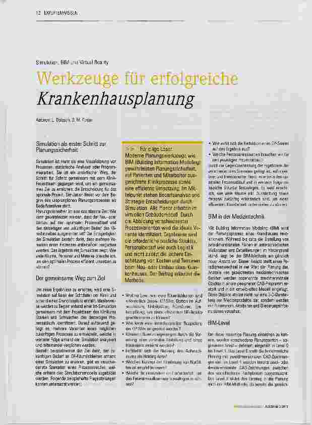 Vorschauseite 1: Werkzeuge für erfolgreiche Krankenhausplanung