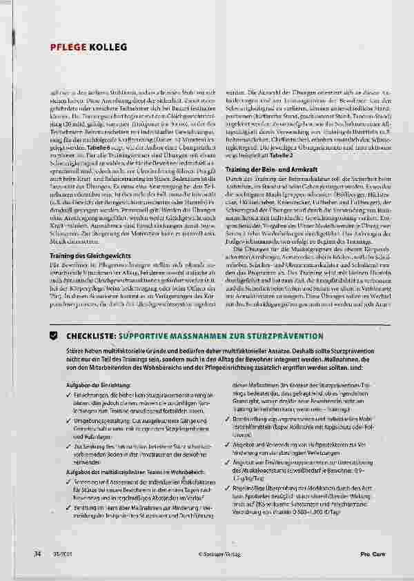 Vorschauseite 3: Sturzprävention: Trainieren nach dem Ulmer Modell