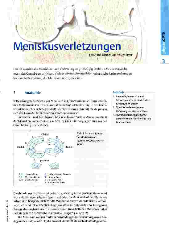 Vorschauseite 1: Meniskusverletzungen