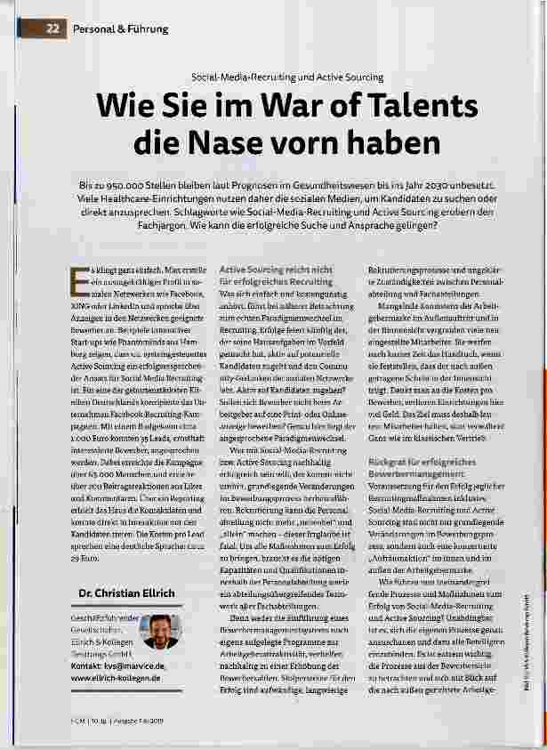 Vorschauseite 1: Wie Sie im War of Talents die Nase vorn haben