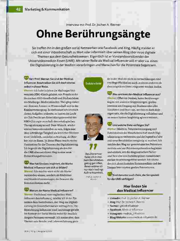 Vorschauseite 1: Ohne Berührungsängte