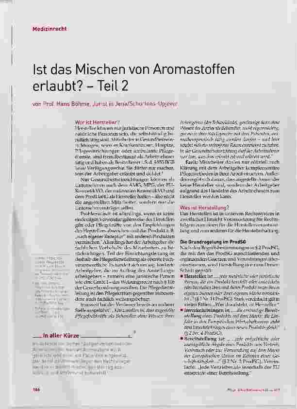 Vorschauseite 1: Ist das Mischen von Aromastoffen erlaubt? Teil 2