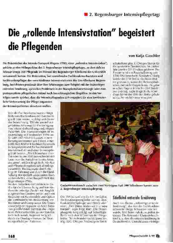 Vorschauseite 1: 2. regensburger Intensivpflegetag: Die rollende Intensivstation begeistert die Pflegenden