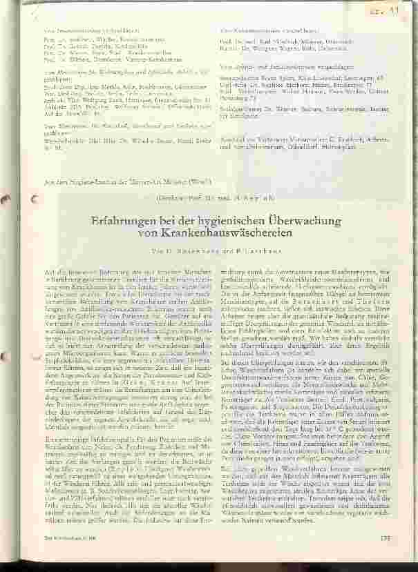 Vorschauseite 1: Erfahrungen mit der hygienischen Überwachung von KH-Wäschereien