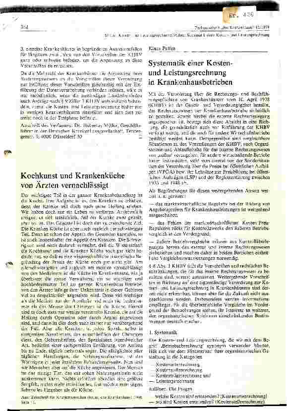 Vorschauseite 1: Systematik einer Kosten und Leistungsrechnung in Krankenhausbetrieben