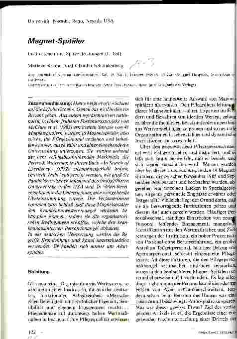 Vorschauseite 1: Magnet-Spitäler Institutionen mit Spitzenleistungen - 1. Teil