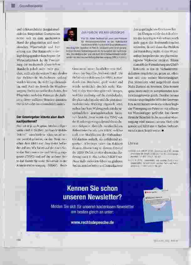 Vorschauseite 3: Verordnung von Verband mittel - eine Definition gefährdet die Versorgung