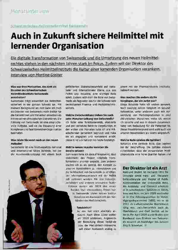 Vorschauseite 1: Auch in Zukunft sichere Heiimittei mit lernender Organisation