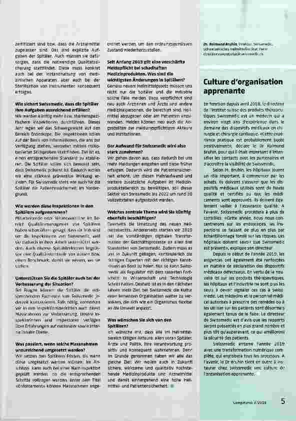 Vorschauseite 2: Auch in Zukunft sichere Heiimittei mit lernender Organisation
