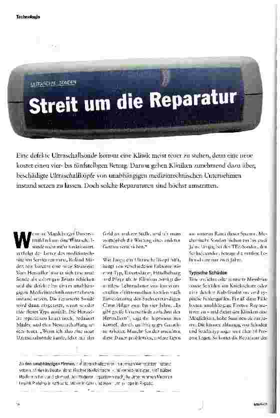 Vorschauseite 1: Streit um die Reparatur