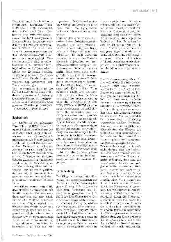 Vorschauseite 2: Diskriminierung von HlV-infizierten Patienten?