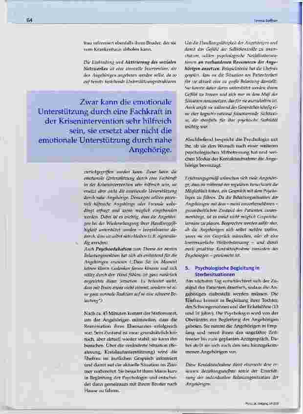 Vorschauseite 4: Psychologische Angehörigenbetreuung auf der Intensivstation - am Beispiel der Krisenintervention