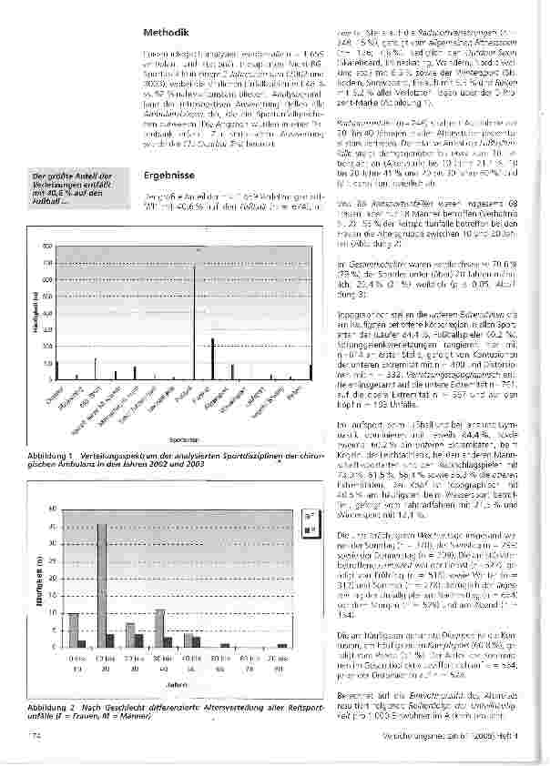 Vorschauseite 2: Sportunfallerhebung der Nicht-BG-Fälle einer chirurgischen Abteilung eines ehemaligen Kreiskrankenhauses über den Zeitraum von zwei Jahren