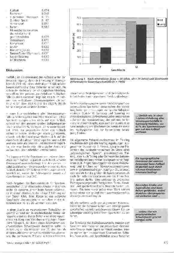 Vorschauseite 3: Sportunfallerhebung der Nicht-BG-Fälle einer chirurgischen Abteilung eines ehemaligen Kreiskrankenhauses über den Zeitraum von zwei Jahren