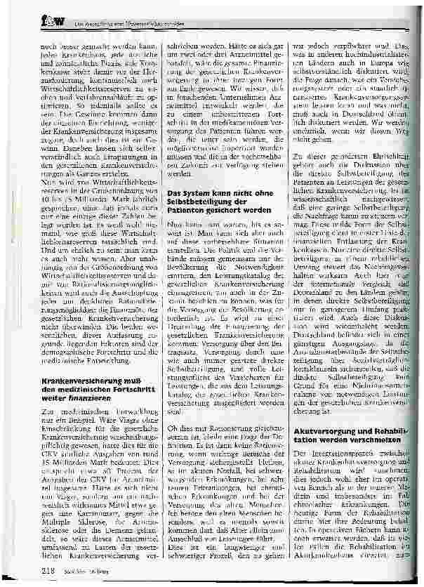 Vorschauseite 3: Das Wesentliche vom Unwesentlichen scheiden Die Evolution des Gesundheitswesens: Selbstbeteiligung, Wettbewerb und mündige Patienten