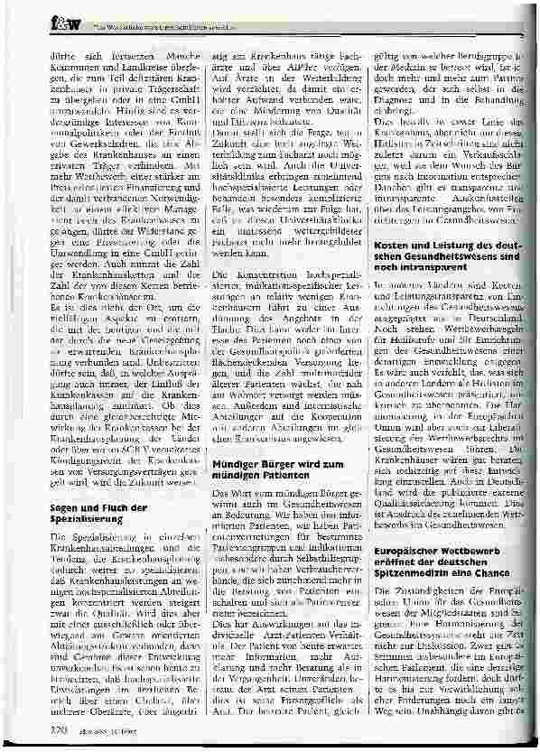 Vorschauseite 5: Das Wesentliche vom Unwesentlichen scheiden Die Evolution des Gesundheitswesens: Selbstbeteiligung, Wettbewerb und mündige Patienten