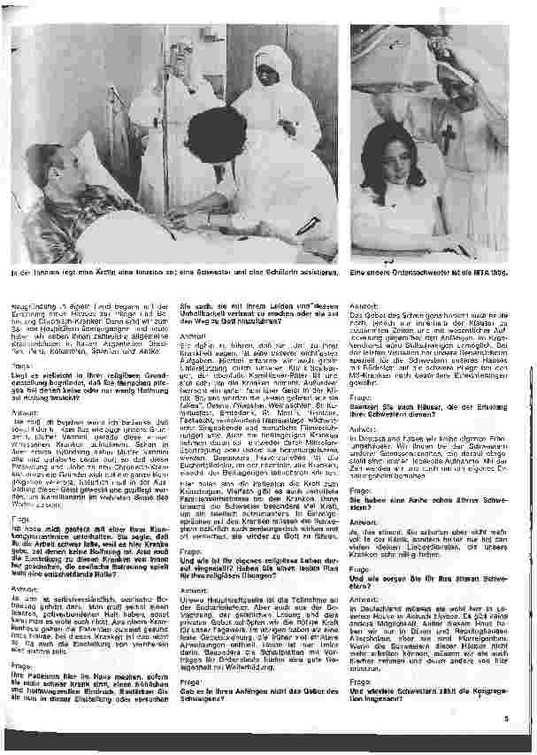 Vorschauseite 4: Die Klinik für Multiple Sklerose-Kranke in Ansbach im Westerwald und ihre Schwestern, die Töchter des heiligen Kamillus