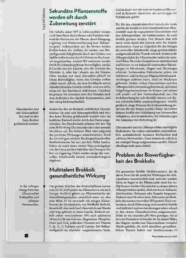 Vorschauseite 2: Multitalent Brokkoli therapeutisch einsetzen