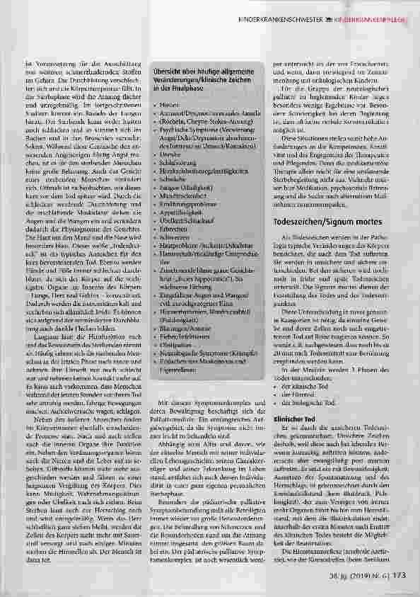 Vorschauseite 2: Anzeichen eines nahenden Todes