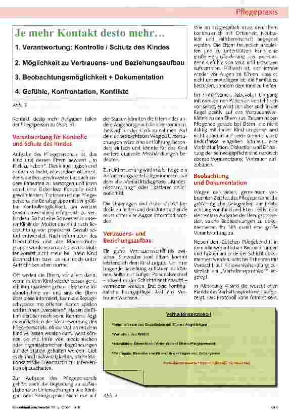 Vorschauseite 2: Kindesmisshandlung im Berufsalltag von Pflegenden