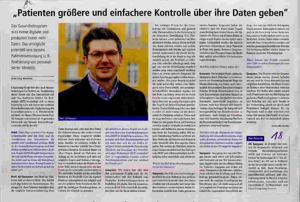 Vorschauseite 1: Patienten größere und einfachere Kontrolle über ihre Daten geben