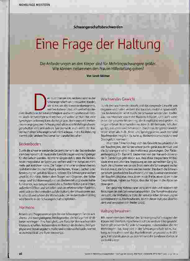 Vorschauseite 1: Eine Frage der Haltung