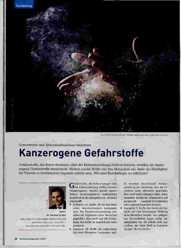 Vorschauseite 1: Kanzerogene Gefahrstoffe