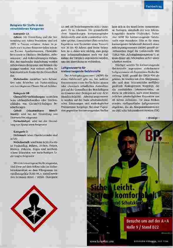Vorschauseite 2: Kanzerogene Gefahrstoffe