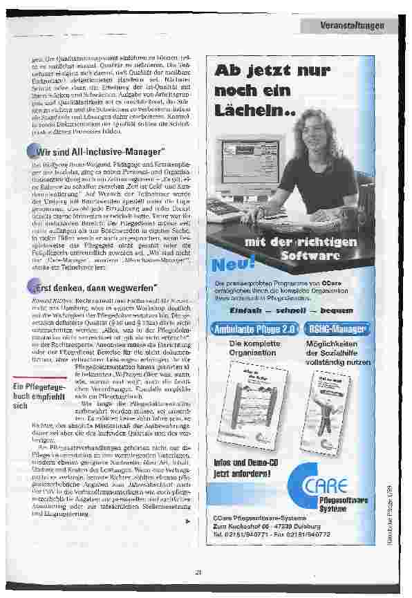 Vorschauseite 4: Drei auf einen Streich Wichtige Aussagen verschiedener Fachveranstaltungen