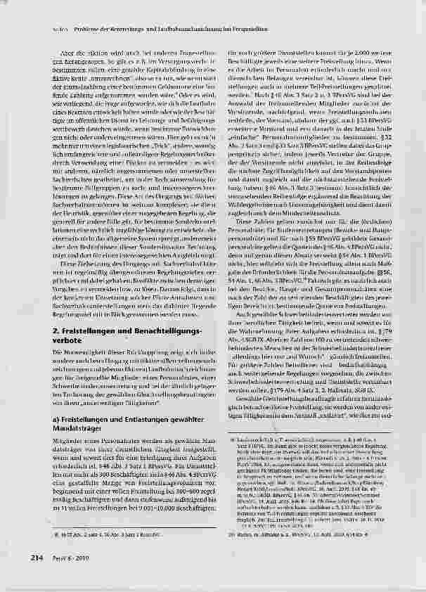 Vorschauseite 2: Probleme der Beurteilungsund Laufbahnnachzeichnung bei Freigestellten