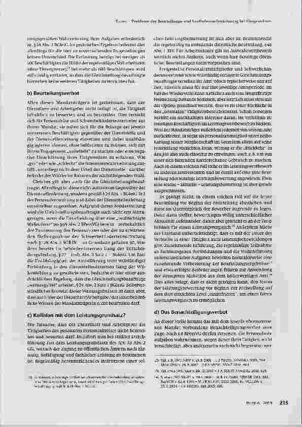 Vorschauseite 3: Probleme der Beurteilungsund Laufbahnnachzeichnung bei Freigestellten