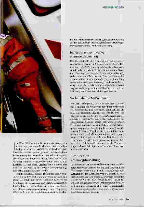Vorschauseite 2: Neue Leitlinie zum prähospitalen Atemwegsmanagement