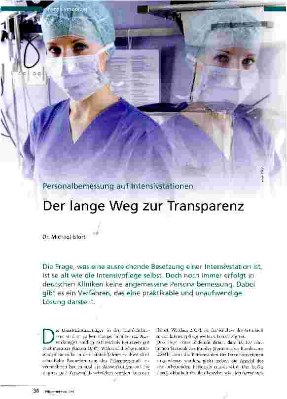 Vorschauseite 1: Der lange Weg zur Transparenz