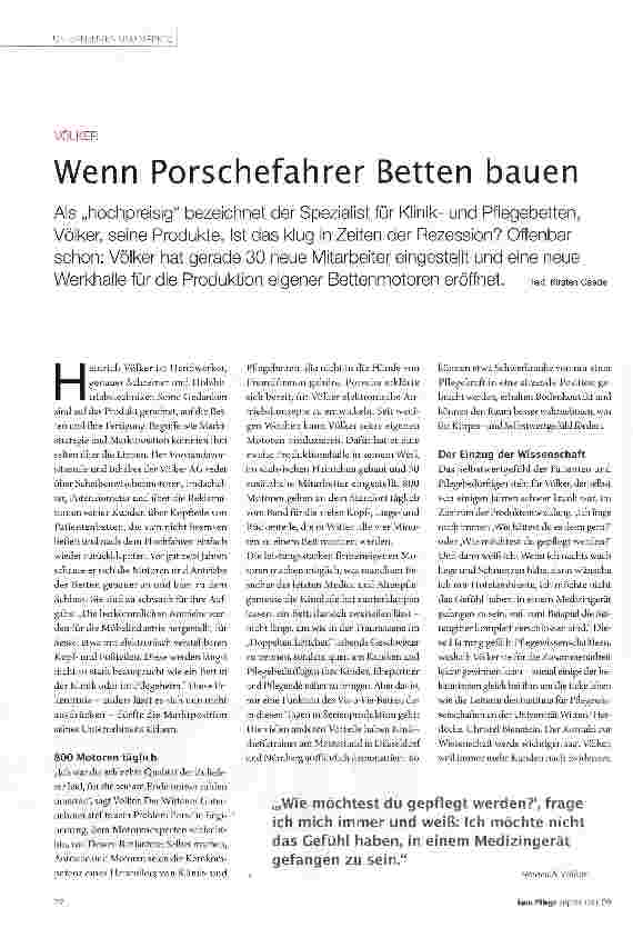Vorschauseite 1: Wenn Porschefahrer Betten bauen