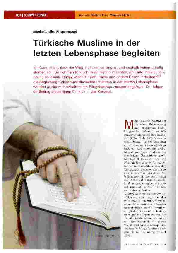 Vorschauseite 1: Türkische Muslime in der letzten Lebensphase begleiten