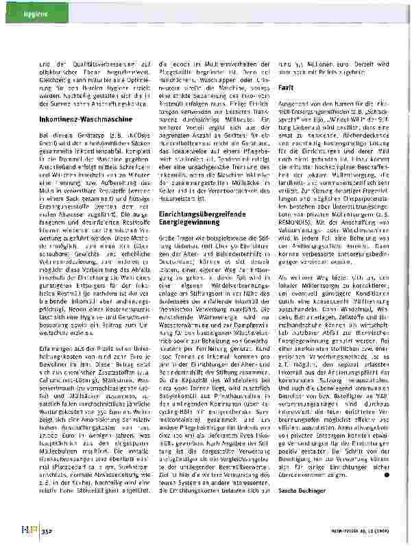 Vorschauseite 3: Die schwierige Entsorgung des Inkontinenzmülls