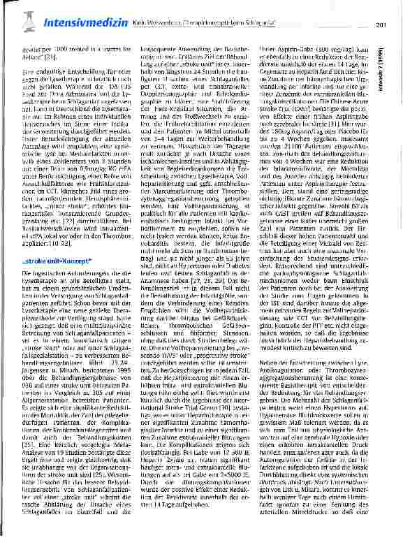 Vorschauseite 3: Therapiekonzepte bei Schlaganfall