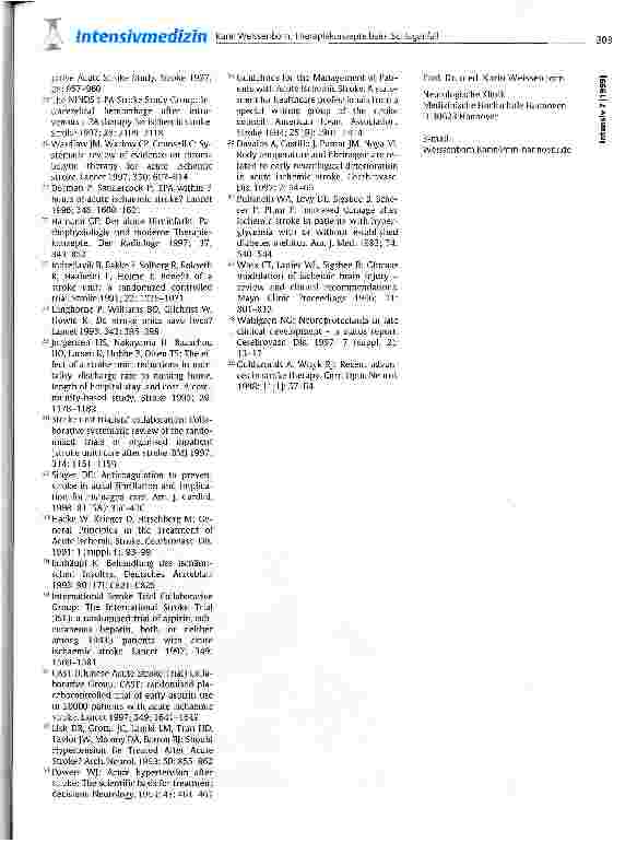 Vorschauseite 5: Therapiekonzepte bei Schlaganfall