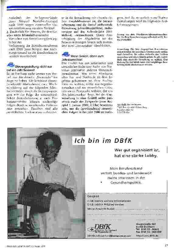 Vorschauseite 2: Aktuelle Tips zum Steuerrecht Was Sie 1999 noch erledigen sollten