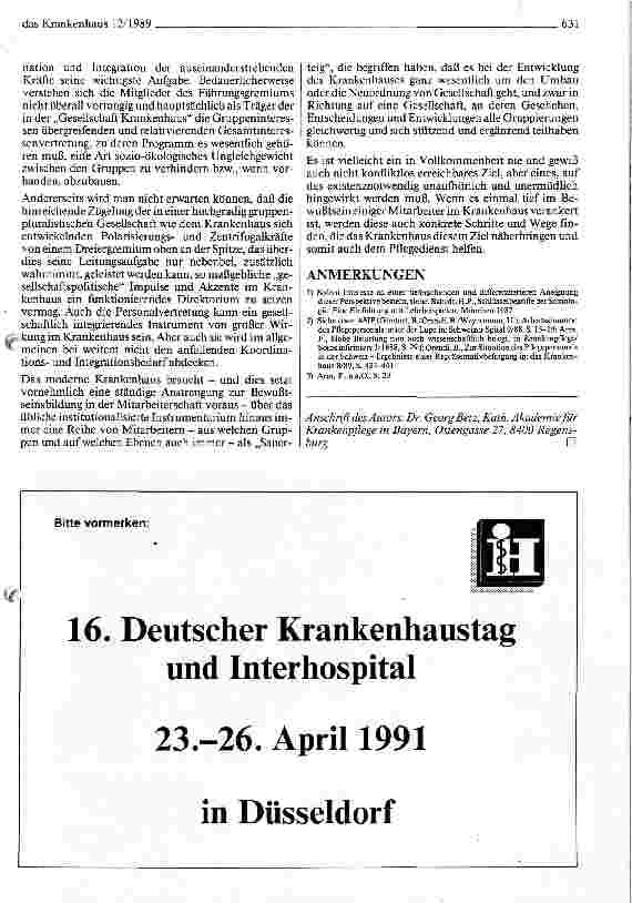 Vorschauseite 5: Das Krankenhaus als Gesellschaft - Zu einer vergessenen Dimension der Personalsituation im Pflegedienst