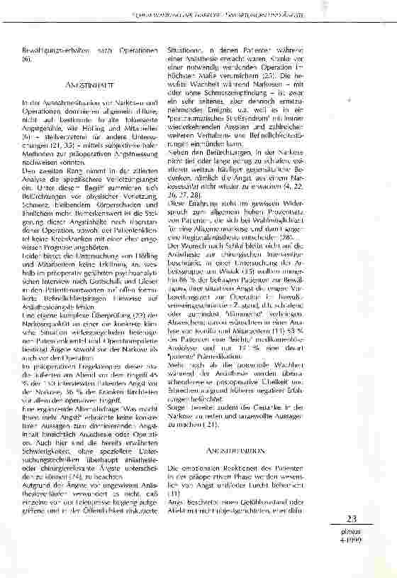 Vorschauseite 2: Schlaf während der Narkose - Erwartungen und Ängste