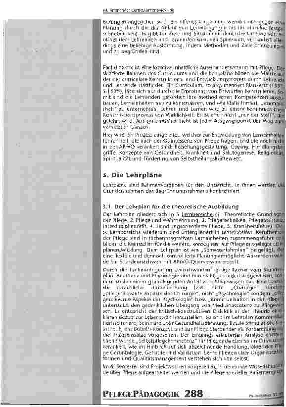 Vorschauseite 5: Curriculumentwicklung 3. Ludwigshafener Pflegekongress 1999