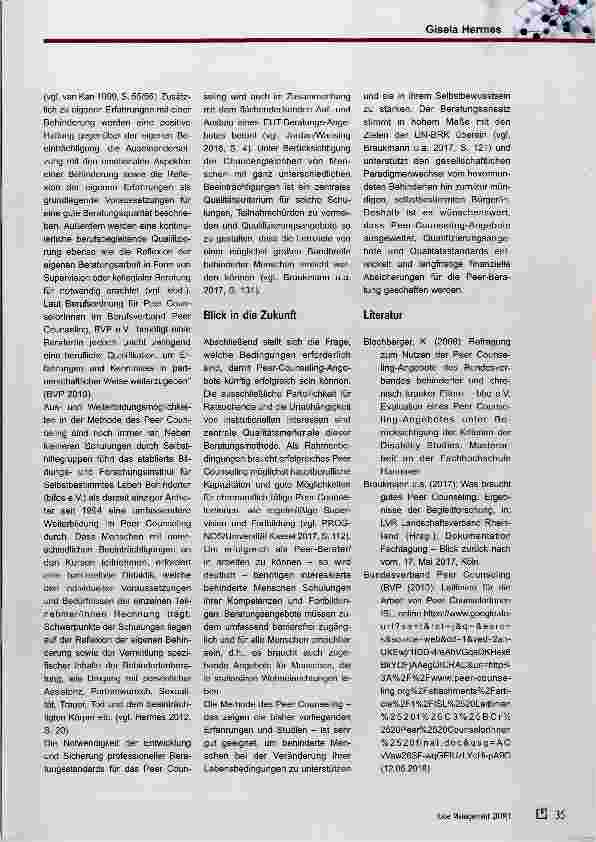 Vorschauseite 4: Experten aus eigener Erfahrung -Peer Counseling in Beratungsund Unterstützungskontexten