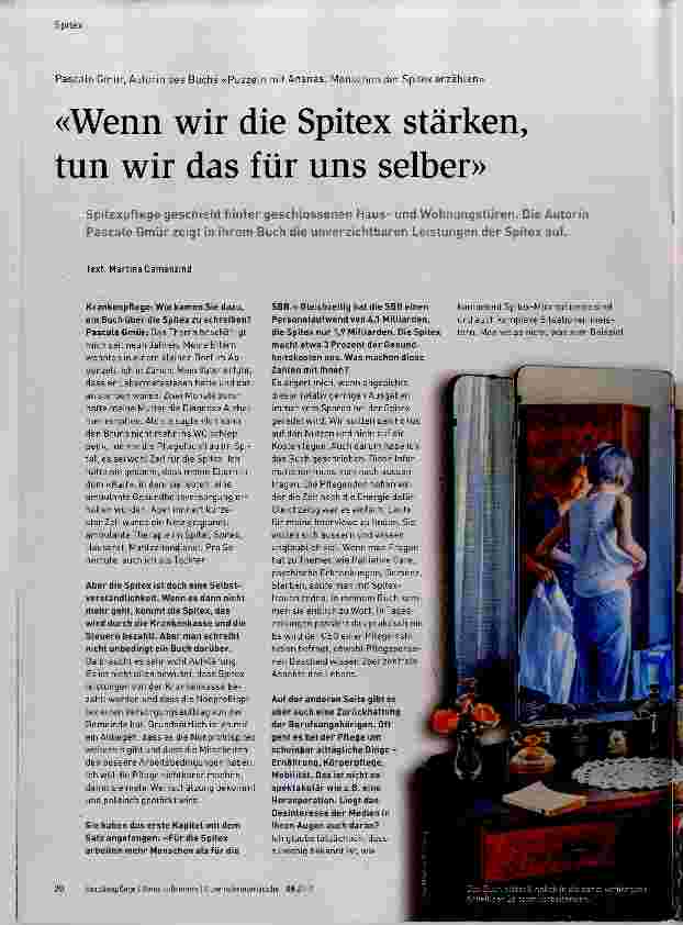 Vorschauseite 1: «Wenn wir die Spitex stärken, tun wir das für uns selber»