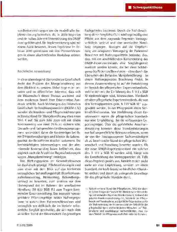 Vorschauseite 6: Ernährungsmanagement zur Sicherstellung und Förderung der oralen Ernährung in der Pflege: Der neue DNQP-Expertenstandard