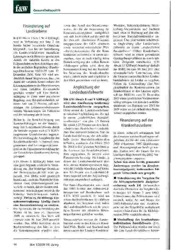 Vorschauseite 5: Bundestag beschließt Krankenhausfinanzierungs reformgesetz - KHRG